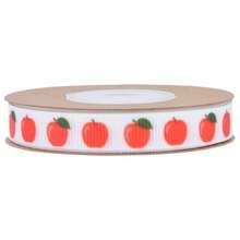 1 Roll Colorful Fruit Polyester Ribbon, Back To School Apple Ribbon, Orange Lemon Blueberry Printed Ribbon, Gift Wrapping Ribbon, Handmade DIY Candy Decoration Ribbon - 1cm-10 Sizes - View 4