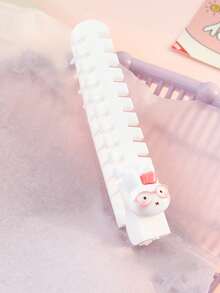 New Rabbit Shaped Foldable Comb, Cute Compact Portable Hair Brush For Students, Women Hair Massage Comb - Multicolor - View 5