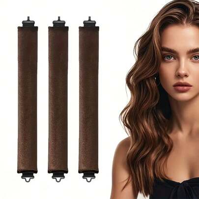 3pcs No-Heat Hair Curling Tool Set, Including No-Heat Curler, Hair Scrunchie Curler, And Sleep Styler, Suitable For Women, Convenient And Practical For Salon, Travel, And Daily Hair Care, Essential Hair Styling Tool And Accessory Set