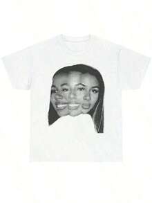 1 Piece Mariah Scientist Rapper Young Hip-Hop T-Shirt For Men And Women, Classic Women's T-Shirt With Free Thugs Print, Crew Neck, Short Sleeve, Y2K Vintage Streetwear Style, Oversized Graphic Cotton T-Shirt For Women, Loose And Comfortable, 180g 100% Cotton, All Designs Are Printed. Unisex. - A2 - 查看 2