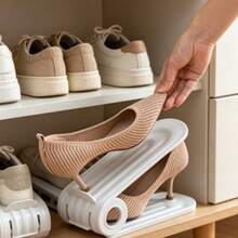 Kệ giày 2 tầng có thể điều chỉnh, giá đựng giày tiết kiệm không gian, kệ lưu trữ nhiều lớp đa năng. - Màu Xám nhạt - Xem 2