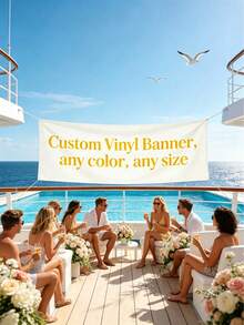 1pc Customized Banner, Indoor/Outdoor Personalized Full-Color Banner Sign, Suitable For Indoor/Outdoor Events, Retail, Parties, Imagery, Text, Advertising, Decoration, Activities, Parties, Weddings, Business Promotion, Trade Shows, Home Decor, Father's Day - Multicolor - View 5