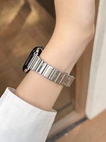 1 chiếc dây đeo đồng hồ tối giản bằng thép không gỉ, phù hợp với dòng Ultra2 1 SE S11/10 9/8/7/6/5/4/3/2/1, dây đeo đồng hồ thông minh thời trang thanh lịch dành cho nữ trẻ, tương thích với kích thước 38/40/41mm 42/44/45/46/49mm, dây đeo đồng hồ thời trang mới bán chạy toàn cầu. - Bạc - Xem 7