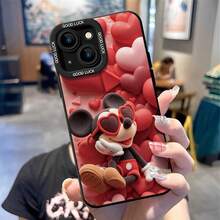 Disney Mickey Mouse Phone Case, Heart Sunglasses Protective Cover. Compatible With IPhone 17, 16, 15, 14, 13, 12, 11 Pro Series And Galaxy S22, S23, S24, S25 Models, Featuring A Plush-Style Mickey Wearing Heart-Shaped Sunglasses Against A Background Of Floating Red And Pink Hearts, Perfect For Fans Of The Iconic Mouse, Ideal For Birthdays, Holidays, Anniversaries, Graduation Gifts, Or Any Special Occasion To Surprise Family, Friends, Classmates, And Loved Ones. - trắng - Xem 5