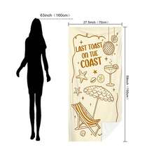 1pc Beach Towel Designed For Single Ladies Party - Super Absorbent Soft Swim/Pool Towel Prepared For The Bride-To-Be, Can Be Used As Shower Gift - Sun Protection, Lightweight, Suitable For Swimming, Camping, Sports, Beach Accessories | Modern Beach Towel | Durable Beach Mat, Beach Towel - Yellow - View 14
