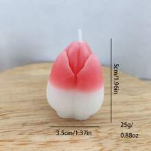 1pc Tulip Shaped Scented Candle, Home Decor Accessory, Weight: 26g, Size: 3.8*4.5cm - 1PC - View 23