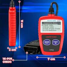 Escáner OBD2 Herramienta de Diagnóstico Automotriz, Lector de Códigos de Falla del Motor, Compatible con Todos los Vehículos con Protocolo OBD2 - Rojo - Ver 3