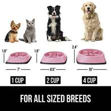 ® Patented  Slow Feeder Dog Bowls, Interactive Puzzle Toy For Dogs And Cats Food Training Enrichment, Keeps Pets Busy And Prevents Puppy Overeating, All Breeds - 2 cốc - Xem 7