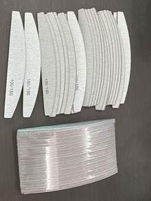 40/25/5 chiếc dũa móng tay hình lưỡi liềm màu xám, dũa móng hai mặt, dụng cụ làm móng chuyên nghiệp, thích hợp cho móng acrylic, nối móng, tự làm và sử dụng tại salon, độ nhám 100/180, dũa móng, dụng cụ làm móng, quà tặng (Kiểu ngẫu nhiên) - Nhiều màu - Xem 3