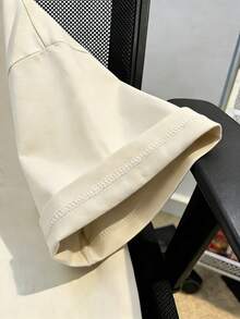 Top de manga corta sencillo, informal y bonito con estampado para niños, ideal para el verano. - Albaricoque - Ver 3