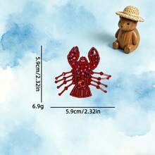 Handgesticktes Set mit Meeresmotiven (Krabbe, Hummer, Seestern) – ideal als Strandtaschen-Accessoire, Reiseaccessoire, Taschenanhänger und sommerliche Dekoration. Auch als Geschenk für Paar geeignet. - Verschiedenfarbig - Übersicht 16
