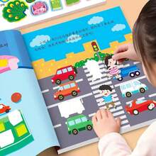 2pcs/Set Kids Sticker Book Set, Reusable Sticker Art Craft Activity Quiet Book, Educational Book To Cultivate Focus And Attention, Suitable For Boys And Girls 3 Years Old And Above, Travel Toy, Birthday Gift, Party Favor, Classroom Supplies - 2 Random Books - View 5