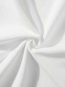 1 Piece Of White T-Shirt With A Pearl Heart Design And Elegant Pearl Pattern For Casual Wear. 180g 100% Cotton, The Patterns Are Fully Printed. Unisex. - 白色 - 查看 5
