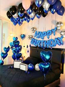 A Set Of 54 Birthday Balloons, Ideal For Birthday Parties, Themed Gatherings, Patio Parties, Balcony Decorations, Party Backdrops, Family Get-Togethers, Parties With Friends, Indoor Decorations, Outdoor Themed Events, - 54-piece Birthday Balloon Set - View 7
