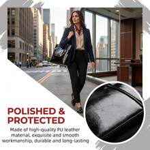 NEWHEY Mochila para portátil de 15.6 pulgadas impermeable y antirrobo con cierre magnético, gran capacidad, bolso de trabajo y viaje de cuero PU adecuado para portátil - Multicolor - Ver 4