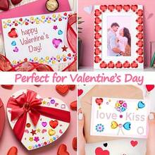 1 Set Rhinestone Decorative Stickers, Includes Round, Star, Flower, Heart, Square And Other Shapes In Macaron, Iridescent, Metallic And More Colors To Meet Various Decoration Needs - Multicolor - View 9