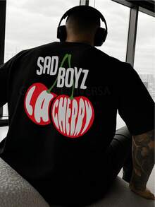 Camiseta Sad La Cherry Y2k Camiseta Camisa De - Blanco - Ver 5