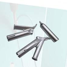 4pcs/Set Hot Air Plastic Welding Stainless Steel Welding Nozzle, Triangle Welding Tip, Quick Spray Nozzle, Fixed Point Nozzle, Round Y Nozzle, 32mm Standard Nozzle - C - View 3