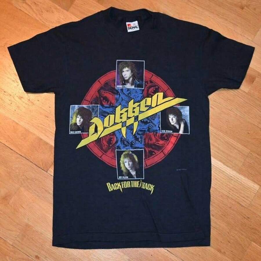 Camiseta negra básica Dokken para mujer - Top de manga corta, blusas para mujer, blusas, camisas, tops de mujer, tops - Negro - Ver 1