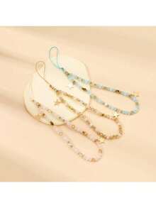 1pc Ins Personalized Star Pendant Colorful Crystal Phone Chain Fashion Phone Case Pendant Creative Color Pendant - Multicolor - View 6