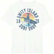 Jaws Amity Island Surf Shop 1975 Retro-Shirt - Black - View 10