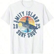 Jaws Amity Island Surf Shop 1975 Retro-Shirt - Black - View 12