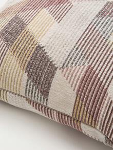 1 pieza Funda de cojín cuadrada de poliéster moderno con patrón geométrico de jacquard, suave y cómoda para la decoración del hogar en la sala de estar - Multicolor - Ver 5