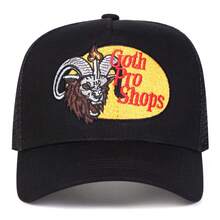 1顶男士GOTH PRO SHOPS卡车帽，个性化字母刺绣棒球帽，街头时尚网眼帽，户外防晒休闲帽，适合春季、秋季、旅行、海滩、节日、假日佩戴 - 多色 - 查看 8