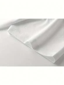 Camiseta casual de manga corta para mujer, elástica, lavable a máquina en color blanco, adornada con un distintivo diseño de músculos pectorales para la temporada primavera/verano.Camiseta Y2k - Blanco - Ver 4