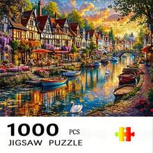 1000片拼图,尺寸50*70厘米/19.7*27.6英寸 - 马赛克艺术工艺墙饰,DIY绘画,无框纸质材料,是家居客厅办公室装饰的理想之选,也是万圣节、圣诞节、新年、复活节的绝佳礼物。 - 彩色 - 查看 2