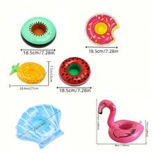 Inflatable Pool Float Drink Holder, Fun Floating Beverage Tray For Pool Party, Suitable For Hawaiian Theme Gatherings - Multicolor - View 3
