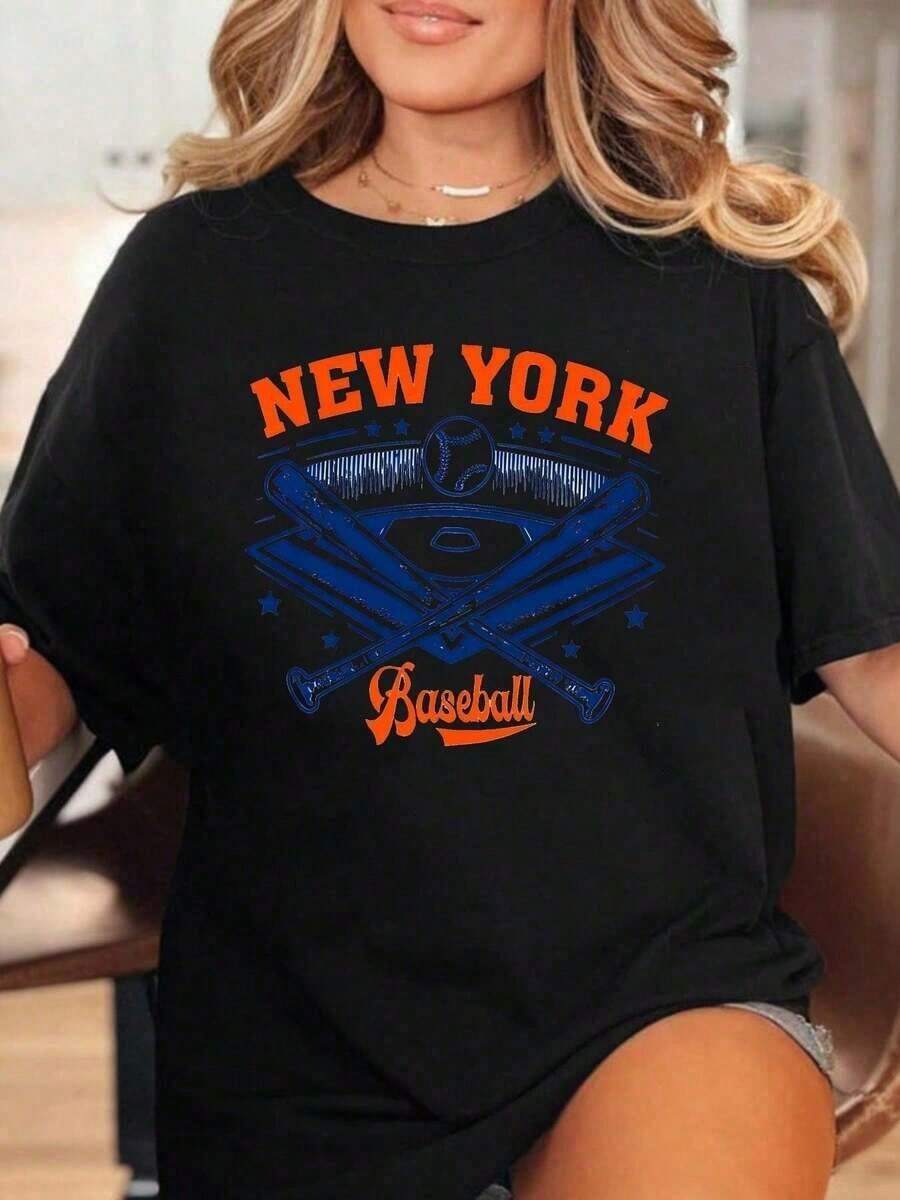 New Men's Casual Sports T-Shirt, Seattle Mariners Baseball Team Logo T-Shirt, Unisex For Men And Women, Casual Short Sleeve. - 黑色 - 查看 1
