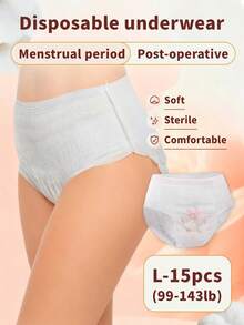 Pachet 2/15/16 buc, absorbante igienice confortabile, lenjerie intimă de protecție, chiloți menstruali, lenjerie intimă de unică folosință, non-legante, antiderapante, design cu talie înaltă, moi și confortabile, chiloți igienici peste noapte, ultra-subțiri și respirabili, etanși, absorbție rapidă, vă ajută să dormiți bine, potriviți pentru călătorii de afaceri, ieșiri, perioada menstruală, potriviți și pentru femeile postpartum și persoanele în vârstă. - Pantaloni de noapte - Vizualizare 11
