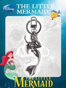 Monogram Disney 1个迪士尼官方授权小美人鱼爱丽儿合金金属钥匙扣，卡通人物钥匙圈，创意可爱装饰包包、背包、手机、钱包，生日礼物 - A - 查看 1