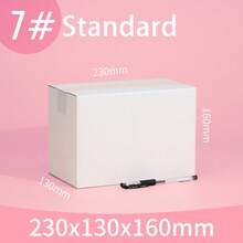 10 piezas de cajas postales de cartón corrugado blanco/rosa/negro, cajas de embalaje para envío general - Blanco - Ver 13