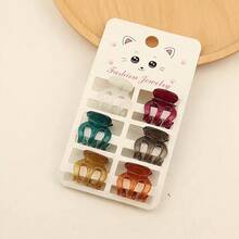 6pcs Mini Jelly Color Geometric Hair Clips, Retro French Style Hair Accessories - G Style - View 10