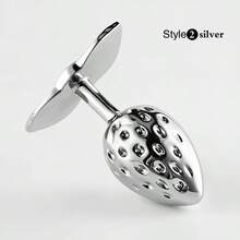 1pc, Strawberry Shaped Metal Anal Plug, Butt Plug, Dildos, Adult Women Toys, Adult Men Toys, Adult Pleasure, Sexual Wellness, Sex Toys - one-size - View 2
