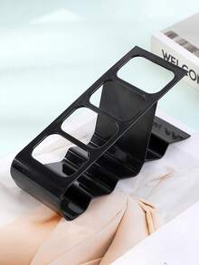 4-Slot Remote Control Storage Box, Universal Remote Holder, Durable Plastic Material, Stylish Black Desktop Organizer, Ergonomic Design, Holds 4 Remotes, Space-Saving, Suitable For Home, Office, TV Cabinet, Etc., Remote Control Storage Box, Minimalist Design, Practical Storage, Multi-Compartment Design, Ideal For Remote Work - Multicolor - View 11