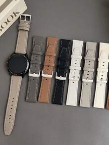 1条男女通用真皮表带，兼容 46mm、49mm、45mm、44mm、42mm、41mm、40mm、38mm，适用于 Series 11、10、9、SE2、SE8、7、6、5、4、3、Ultra2、Ultra的替换表带，休闲表带 - 彩色 - 查看 2