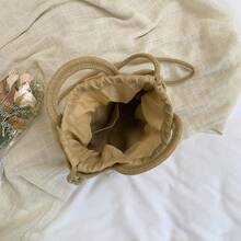 海岛度假风编织包，新款海星贝壳草编包，沙滩拍照单肩斜挎手提包，半圆形编织沙滩包，女士海滨沙滩手提包 - 彩色 - 查看 11