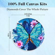 2pcs DIY Diamond Painting Car Cup Coasters, 2.8 Inch Anti-Slip Coasters, Universal Car Interior Decor, Shiny Feminine Style, Multipurpose For Car, Home And Office Desk - View 7