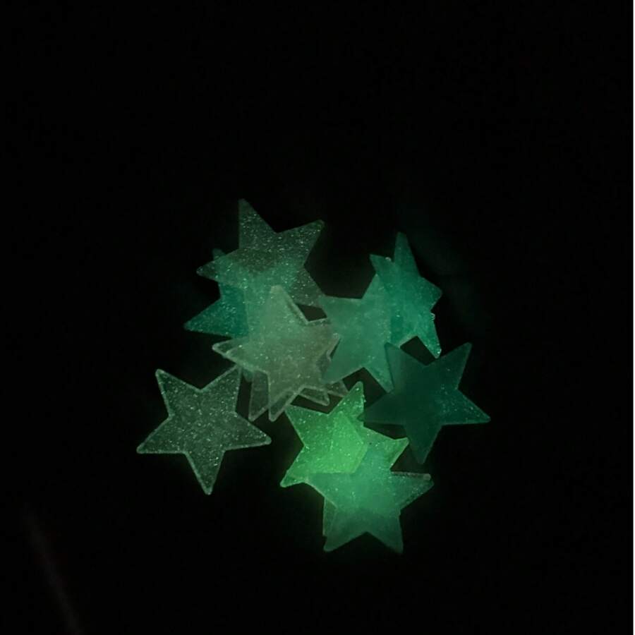 Glow In The Dark Star Stickers, Multi-Purpose Stickers, Luminous Sticker Art For Dark Environments, Reusable - Multicolor - View 1