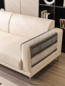 1 pieza Cojín de sofá de estilo europeo de chenilla con jacquard de alta precisión, funda de sofá, lujo europeo, textura premium, sofá decorativo, protección de sofá, resistente a arañazos de gatos, amigable con mascotas, moda para el hogar, todas las estaciones, adecuado para sofá de una a cuatro personas, bohemio, dormitorio, sala de estar, estudio, oficina, coche, exterior, club, fiesta, funda de sofá - Gris - Ver 7