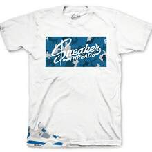 Camisetas deportivas a juego con el modelo militar AJ4 azul industrial Retro 4 - ST Box Shirt - forma - Ver 1