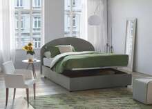 Dmora Acy - Letto Piazza e Mezza, 135x205 cm Grigio, Materasso Incluso Made in Italy - Grigio - Visualizzare 5