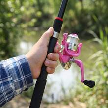 2.4m Pink Fishing Rod & Reel Combo With Pre-Spooled Reel Landing Net Tackle Box Travel Portable Fishing Kit - Pink - View 3
