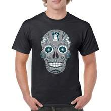 Camiseta Philadelphia Sugar Skull para Hombre, para Fanáticos del Fútbol Americano - Negro - Ver 6