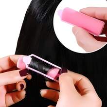 Set Of 8 Sponge Hair Styling Bobs, 7cm Long, 3cm Diameter, DIY Pink, Doesn't Snag Hair, Simple. - 粉色 - 查看 6