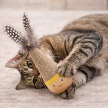 This Fun Self-Rolling Cat Toy, Feather Shaker, And Indoor Cat Teaser Provides Exercise And Entertainment For Cats Of All Breeds And Sizes. No Batteries Required, Made Of Synthetic Feathers, This Self-Rolling Cat Toy Features A Feather Bell That Makes A Sound, Is Scratch-Resistant And Bite-Resistant, And Is Perfect For Cats To Entertain Themselves. - View 8