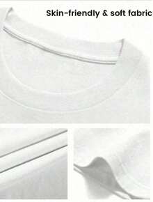 Choose 1 Item From 3 Colors. New Versatile Summer T-Shirts, Suitable For Streetwear, Daily Outings, Camping, Concerts, Hip-Hop, Rock. Fashionable Women's T-Shirts With Letter Print, Loose And Casual, Versatile For Everyday Wear And Vacation Outfits. - 白色 - 查看 5